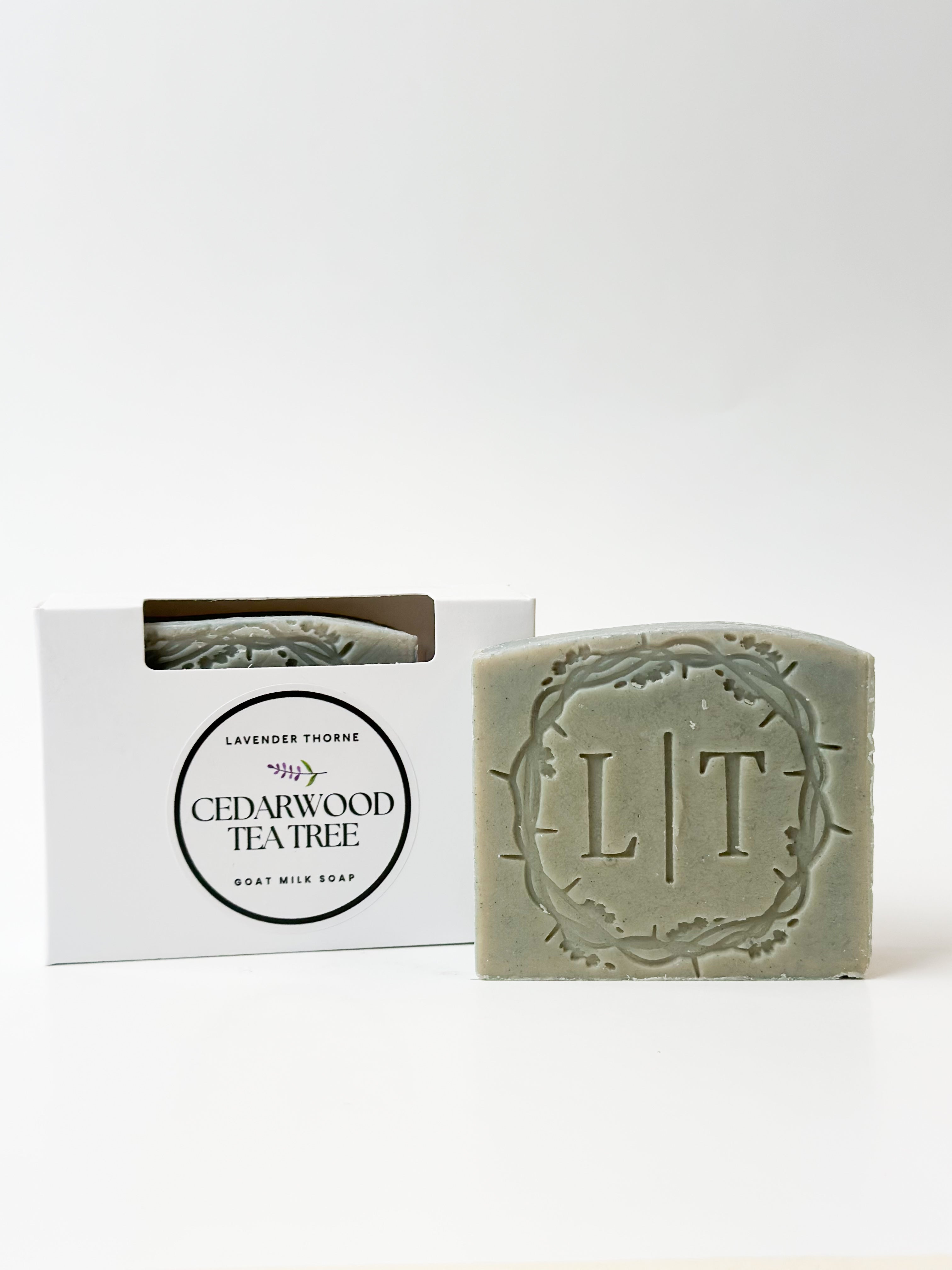 lavender and tea tree soap Cedar Wood Tea Tree Goat Milk Soap
